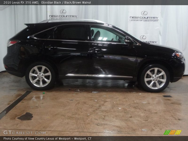 Obsidian Black / Black/Brown Walnut 2010 Lexus RX 350 AWD
