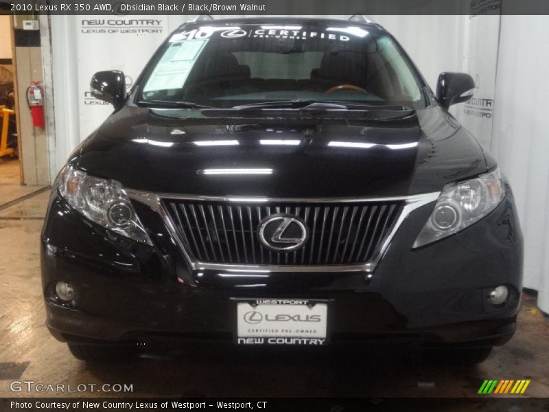 Obsidian Black / Black/Brown Walnut 2010 Lexus RX 350 AWD