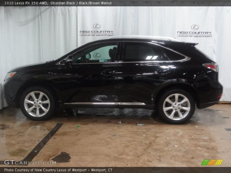 Obsidian Black / Black/Brown Walnut 2010 Lexus RX 350 AWD