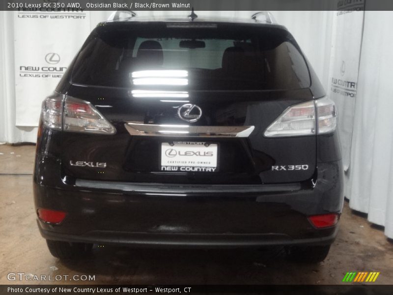 Obsidian Black / Black/Brown Walnut 2010 Lexus RX 350 AWD