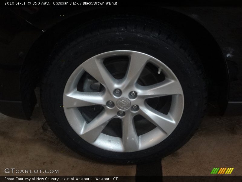 Obsidian Black / Black/Brown Walnut 2010 Lexus RX 350 AWD