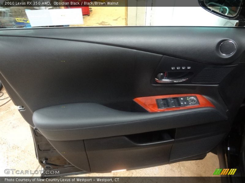 Obsidian Black / Black/Brown Walnut 2010 Lexus RX 350 AWD