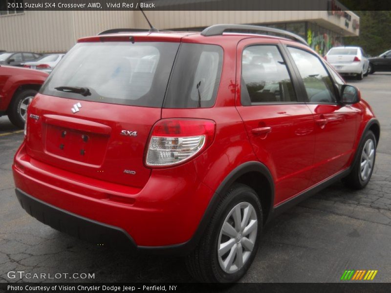 Vivid Red / Black 2011 Suzuki SX4 Crossover AWD