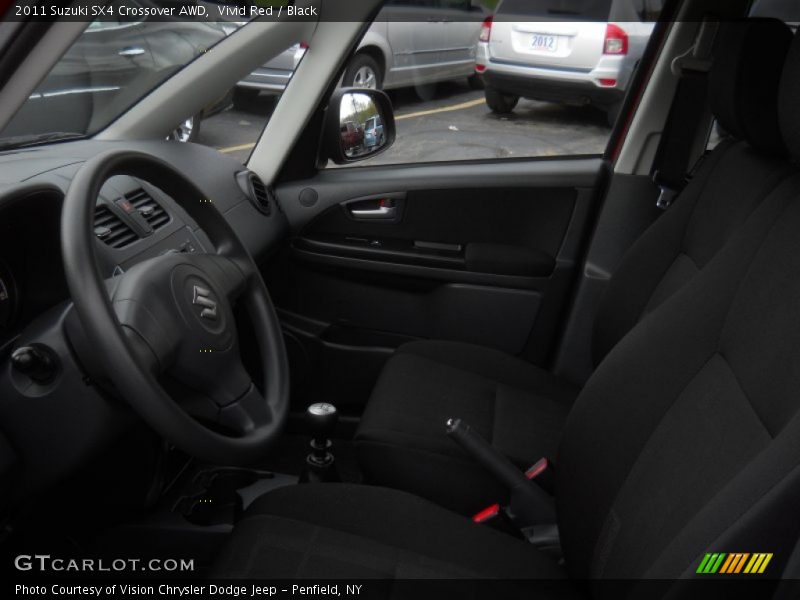 Vivid Red / Black 2011 Suzuki SX4 Crossover AWD