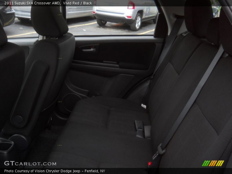 Vivid Red / Black 2011 Suzuki SX4 Crossover AWD