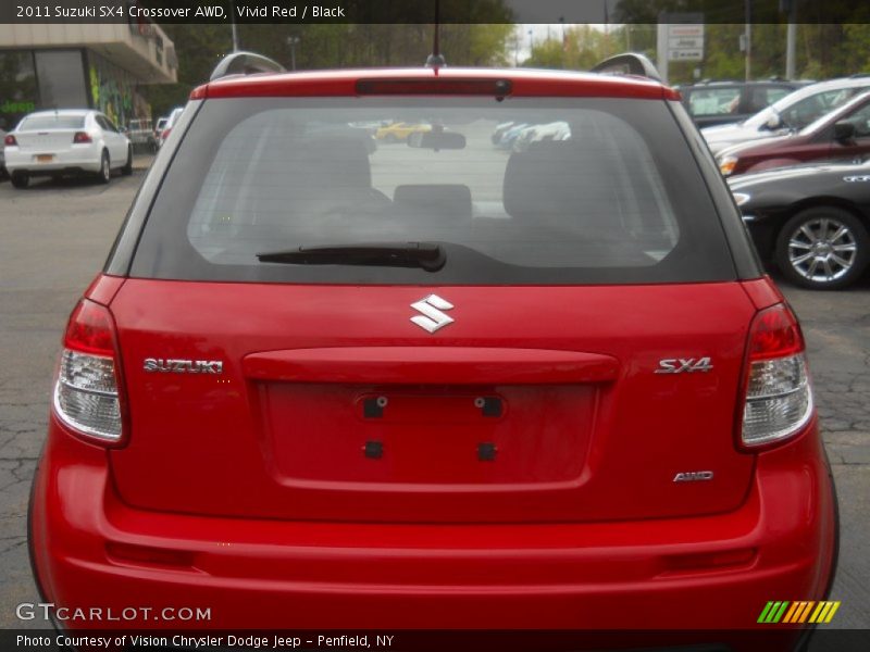 Vivid Red / Black 2011 Suzuki SX4 Crossover AWD