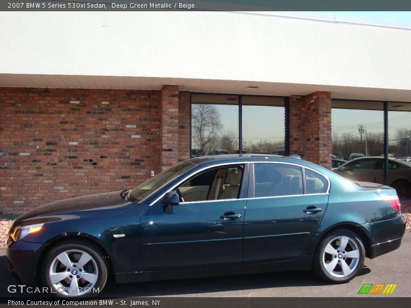 Deep Green Metallic / Beige 2007 BMW 5 Series 530xi Sedan
