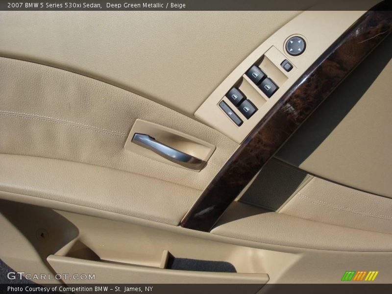 Deep Green Metallic / Beige 2007 BMW 5 Series 530xi Sedan