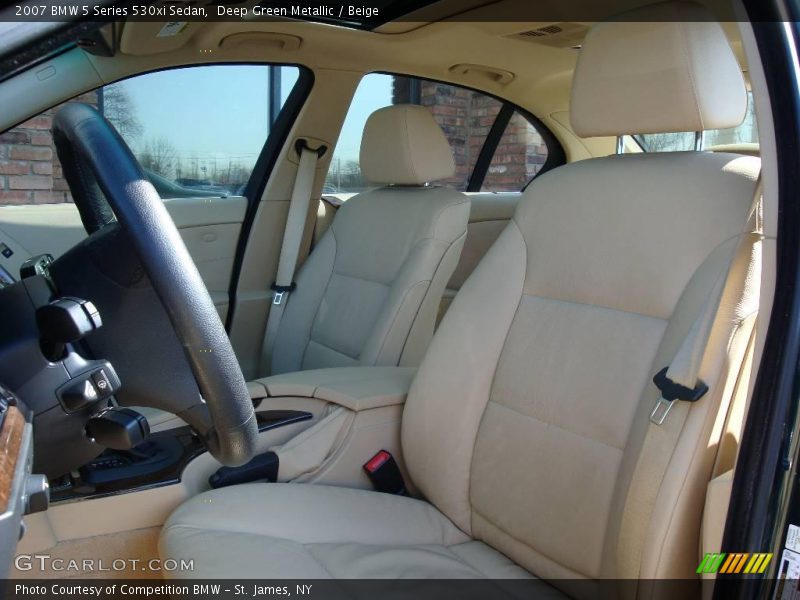 Deep Green Metallic / Beige 2007 BMW 5 Series 530xi Sedan