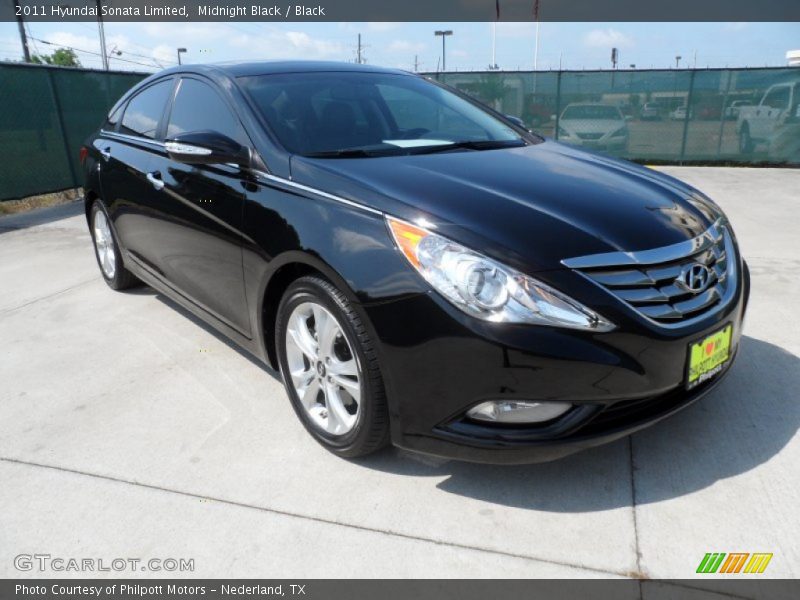 Midnight Black / Black 2011 Hyundai Sonata Limited