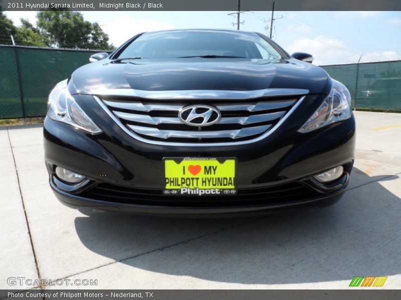 Midnight Black / Black 2011 Hyundai Sonata Limited
