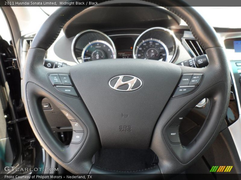Midnight Black / Black 2011 Hyundai Sonata Limited