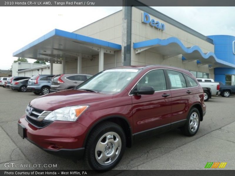 Tango Red Pearl / Gray 2010 Honda CR-V LX AWD