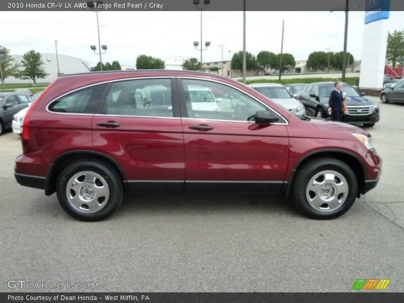 Tango Red Pearl / Gray 2010 Honda CR-V LX AWD