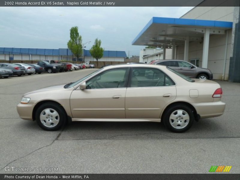 Naples Gold Metallic / Ivory 2002 Honda Accord EX V6 Sedan