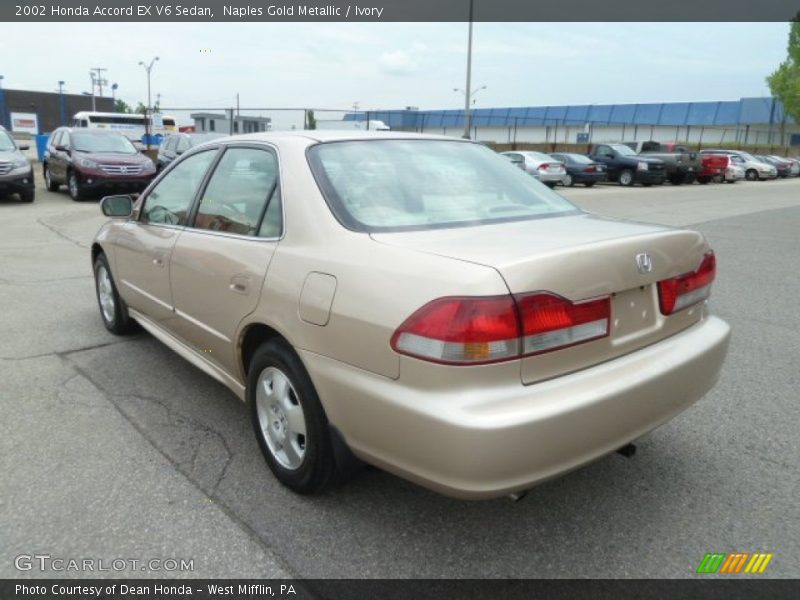 Naples Gold Metallic / Ivory 2002 Honda Accord EX V6 Sedan