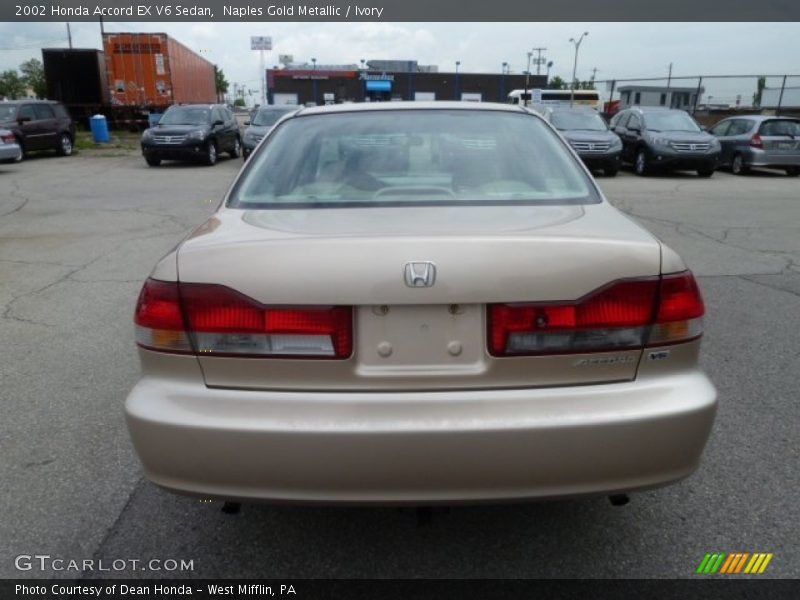 Naples Gold Metallic / Ivory 2002 Honda Accord EX V6 Sedan