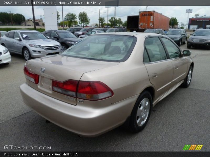 Naples Gold Metallic / Ivory 2002 Honda Accord EX V6 Sedan