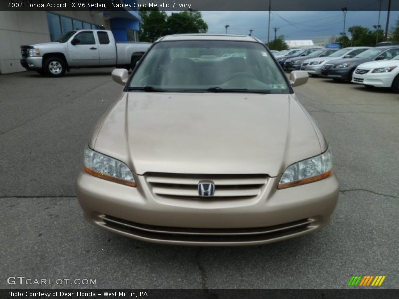 Naples Gold Metallic / Ivory 2002 Honda Accord EX V6 Sedan