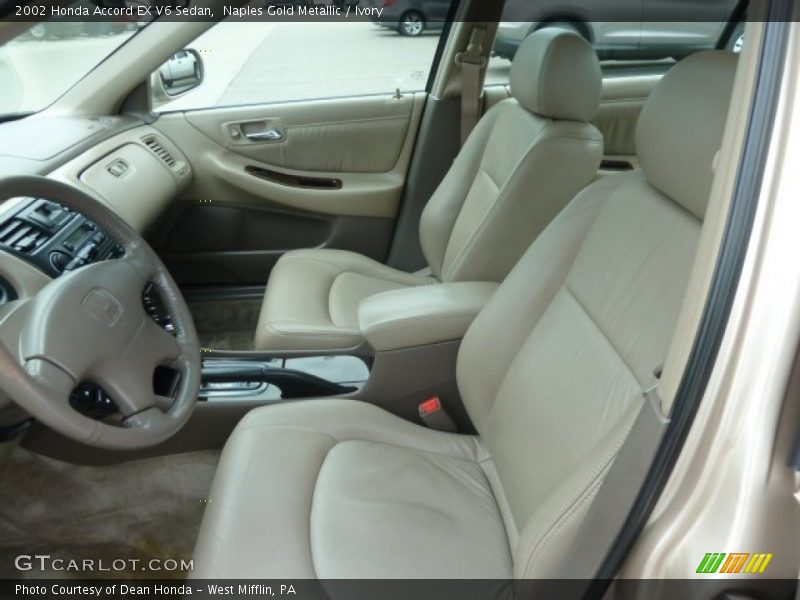 Naples Gold Metallic / Ivory 2002 Honda Accord EX V6 Sedan