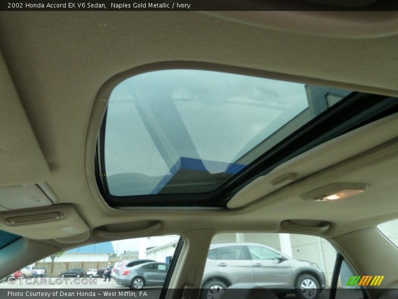 Naples Gold Metallic / Ivory 2002 Honda Accord EX V6 Sedan