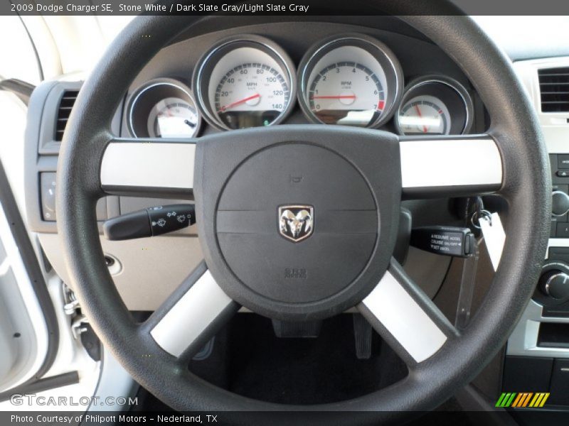 Stone White / Dark Slate Gray/Light Slate Gray 2009 Dodge Charger SE