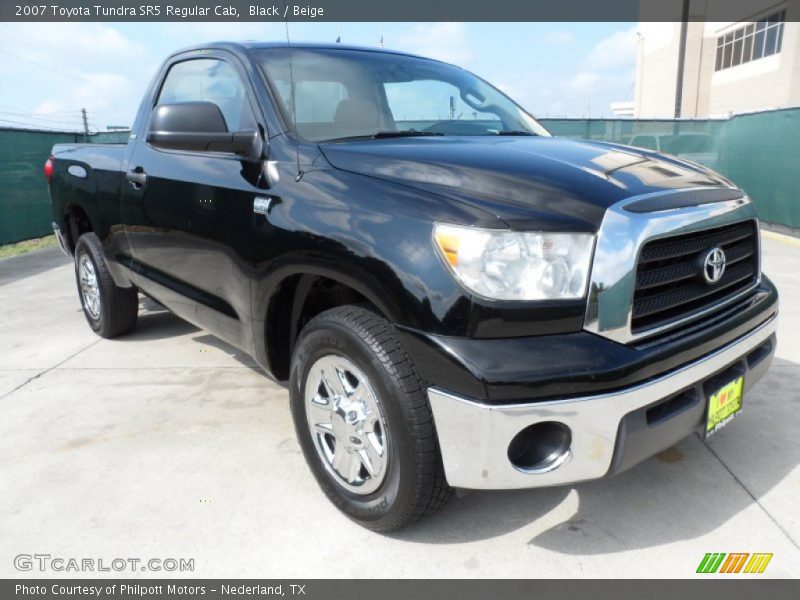 Black / Beige 2007 Toyota Tundra SR5 Regular Cab