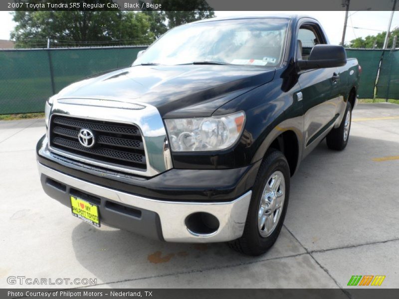 Black / Beige 2007 Toyota Tundra SR5 Regular Cab
