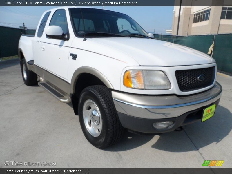 Oxford White / Medium Parchment 2000 Ford F150 Lariat Extended Cab 4x4
