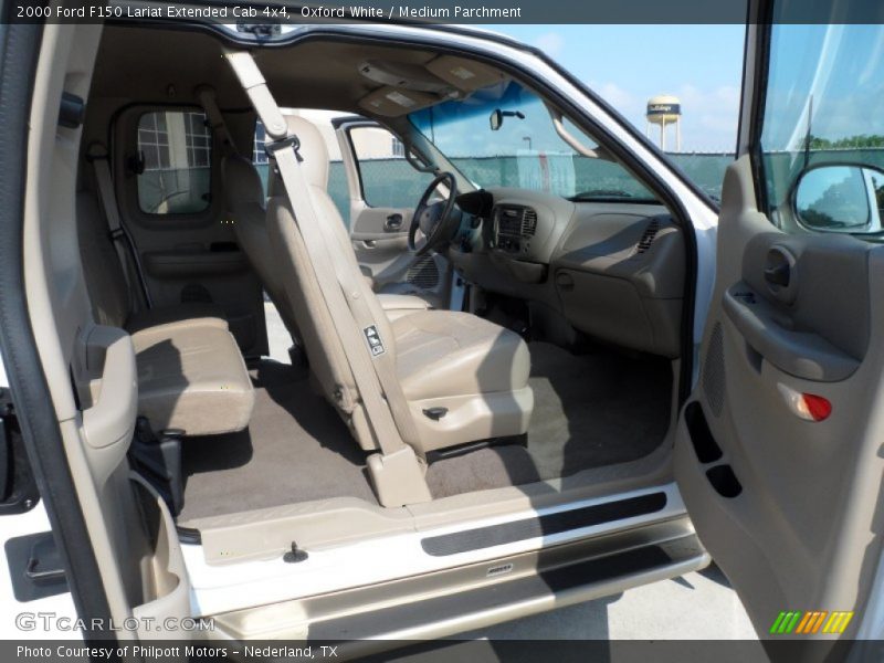 Oxford White / Medium Parchment 2000 Ford F150 Lariat Extended Cab 4x4