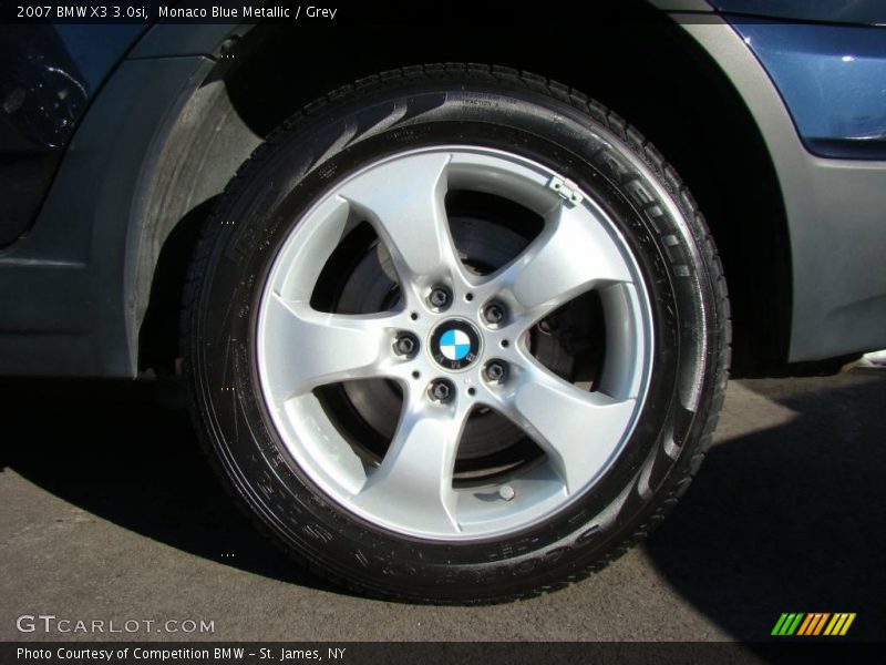 Monaco Blue Metallic / Grey 2007 BMW X3 3.0si