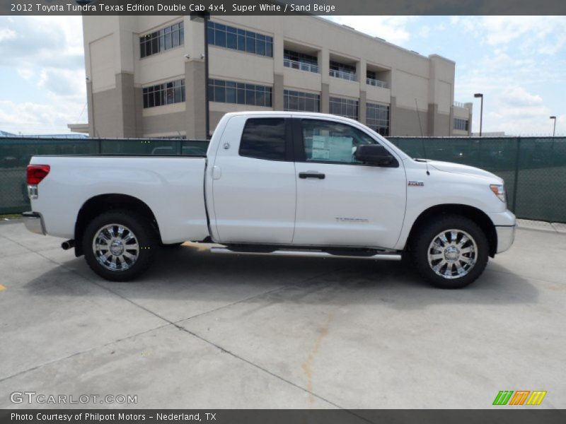 Super White / Sand Beige 2012 Toyota Tundra Texas Edition Double Cab 4x4