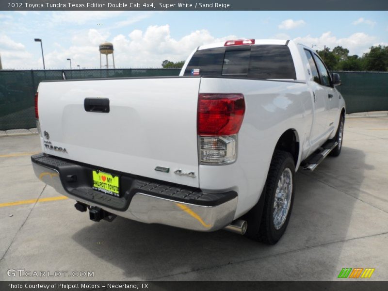 Super White / Sand Beige 2012 Toyota Tundra Texas Edition Double Cab 4x4