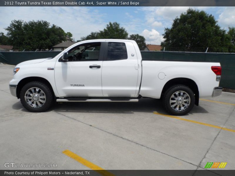 Super White / Sand Beige 2012 Toyota Tundra Texas Edition Double Cab 4x4