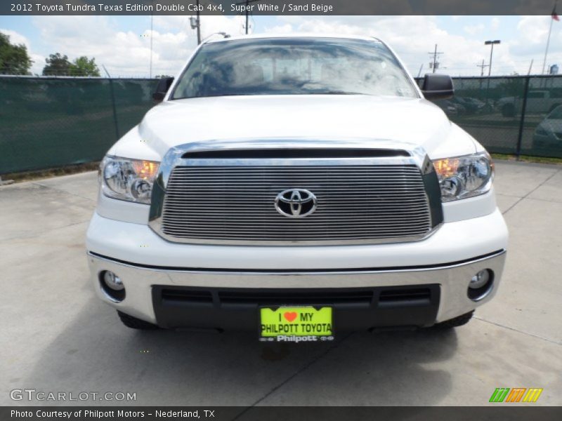 Super White / Sand Beige 2012 Toyota Tundra Texas Edition Double Cab 4x4