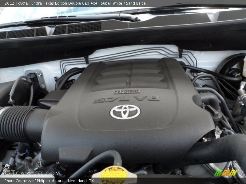 Super White / Sand Beige 2012 Toyota Tundra Texas Edition Double Cab 4x4