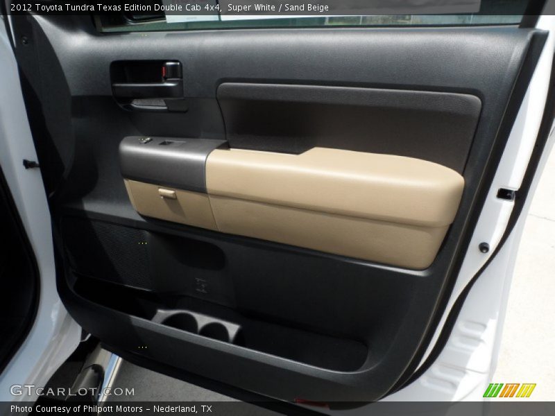 Super White / Sand Beige 2012 Toyota Tundra Texas Edition Double Cab 4x4