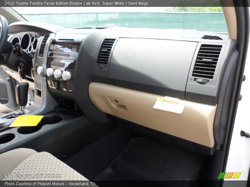 Super White / Sand Beige 2012 Toyota Tundra Texas Edition Double Cab 4x4