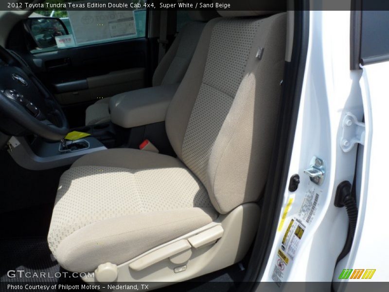 Super White / Sand Beige 2012 Toyota Tundra Texas Edition Double Cab 4x4