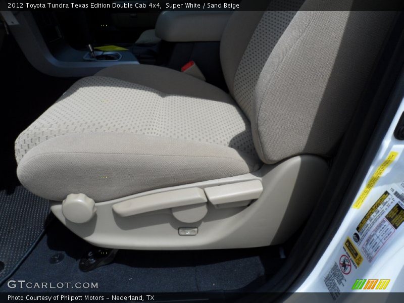 Super White / Sand Beige 2012 Toyota Tundra Texas Edition Double Cab 4x4