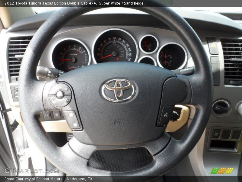 Super White / Sand Beige 2012 Toyota Tundra Texas Edition Double Cab 4x4