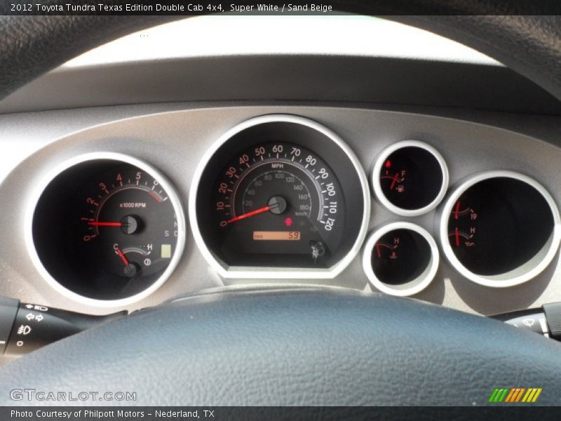 Super White / Sand Beige 2012 Toyota Tundra Texas Edition Double Cab 4x4