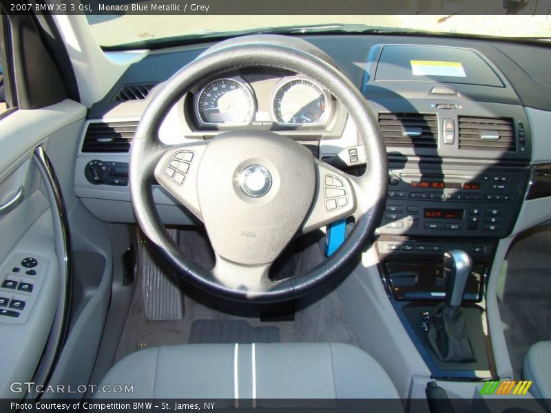 Monaco Blue Metallic / Grey 2007 BMW X3 3.0si