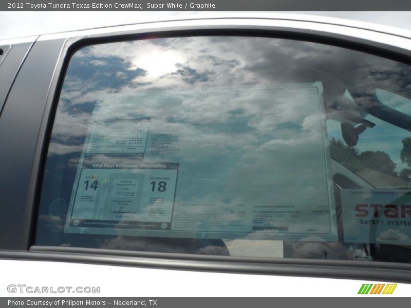 Super White / Graphite 2012 Toyota Tundra Texas Edition CrewMax