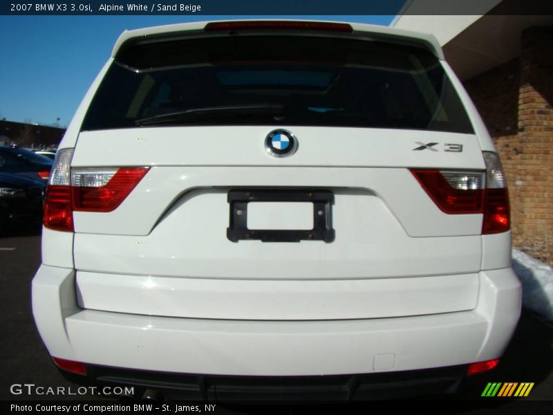 Alpine White / Sand Beige 2007 BMW X3 3.0si