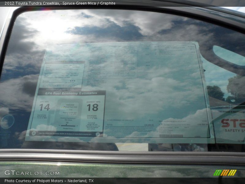 Spruce Green Mica / Graphite 2012 Toyota Tundra CrewMax