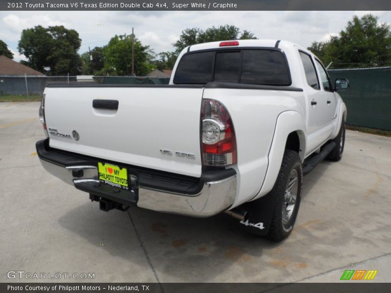 Super White / Graphite 2012 Toyota Tacoma V6 Texas Edition Double Cab 4x4