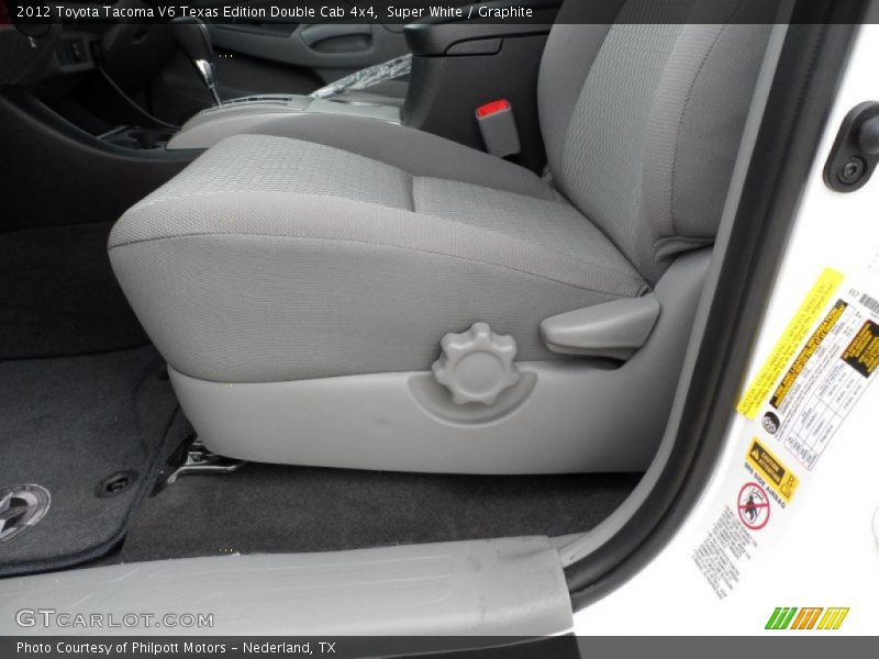 Super White / Graphite 2012 Toyota Tacoma V6 Texas Edition Double Cab 4x4
