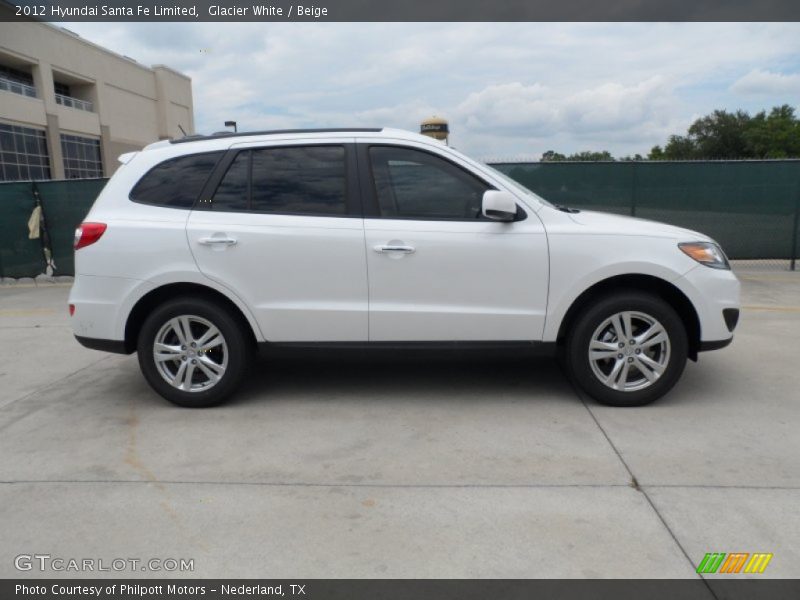 Glacier White / Beige 2012 Hyundai Santa Fe Limited