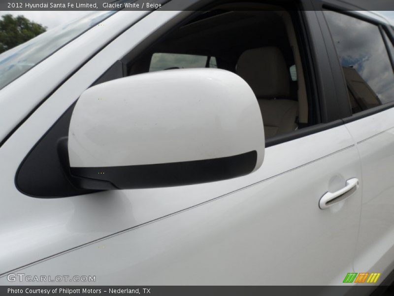 Glacier White / Beige 2012 Hyundai Santa Fe Limited